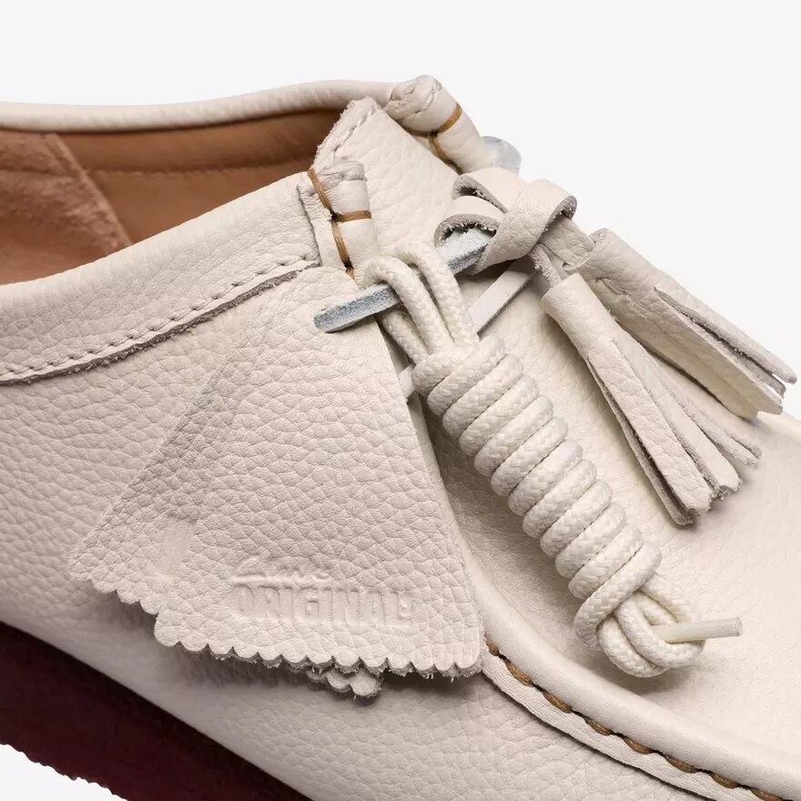 Wallabee de cuero blanco para hombre Wallabee de cuero blanco para hombre