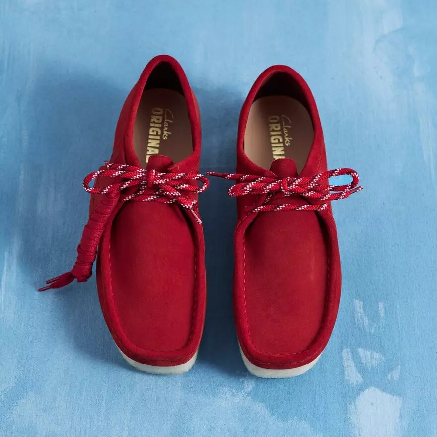Wallabee de hombre en ante rojo intenso Wallabee de hombre en ante rojo intenso