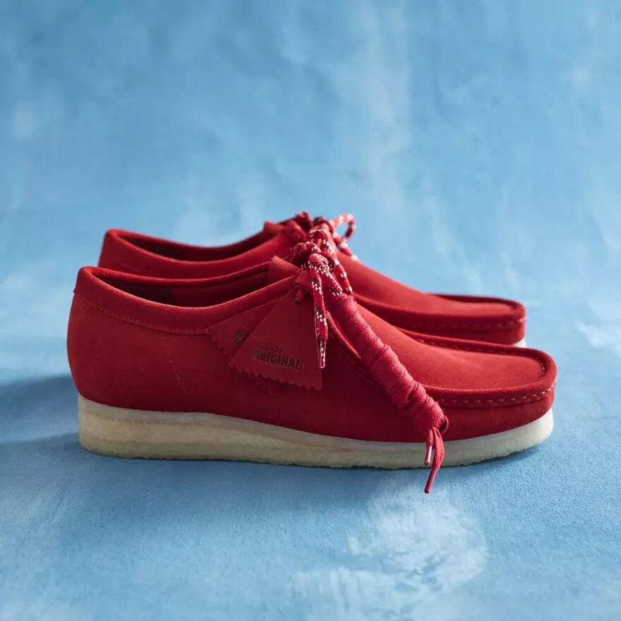 Wallabee de hombre en ante rojo intenso Wallabee de hombre en ante rojo intenso