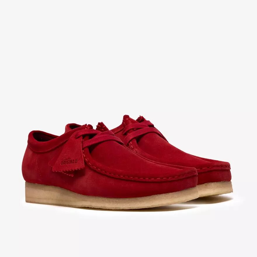 Wallabee de hombre en ante rojo intenso Wallabee de hombre en ante rojo intenso