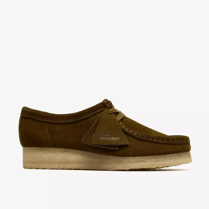 Wallabee de mujer en ante verde oliva Wallabee de mujer en ante verde oliva
