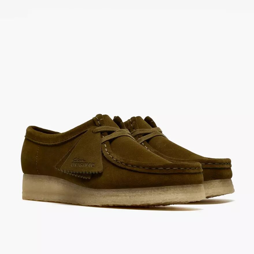 Wallabee de mujer en ante verde oliva Wallabee de mujer en ante verde oliva