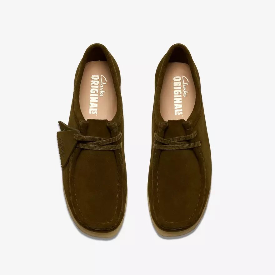 Wallabee de mujer en ante verde oliva Wallabee de mujer en ante verde oliva