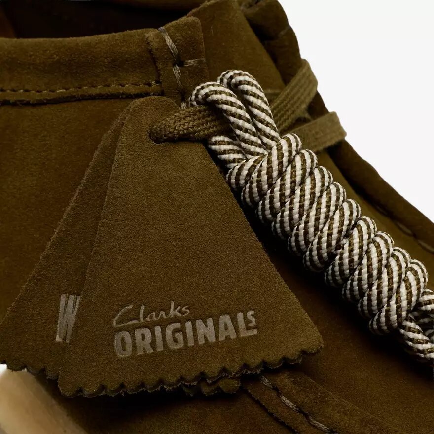 Wallabee de mujer en ante verde oliva Wallabee de mujer en ante verde oliva