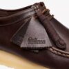 Wallabee para hombre de cuero marrón oscuro