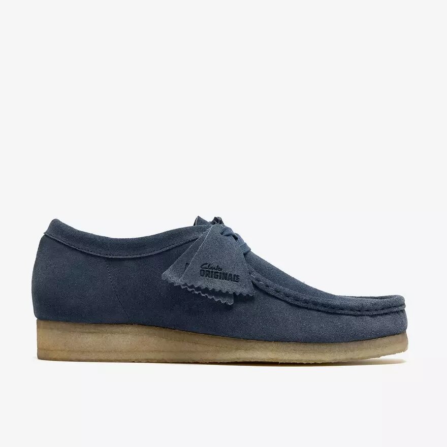 Wallabee para hombre en ante azul denim Wallabee para hombre en ante azul denim