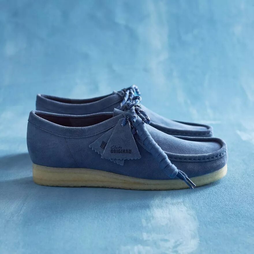 Wallabee para hombre en ante azul denim Wallabee para hombre en ante azul denim