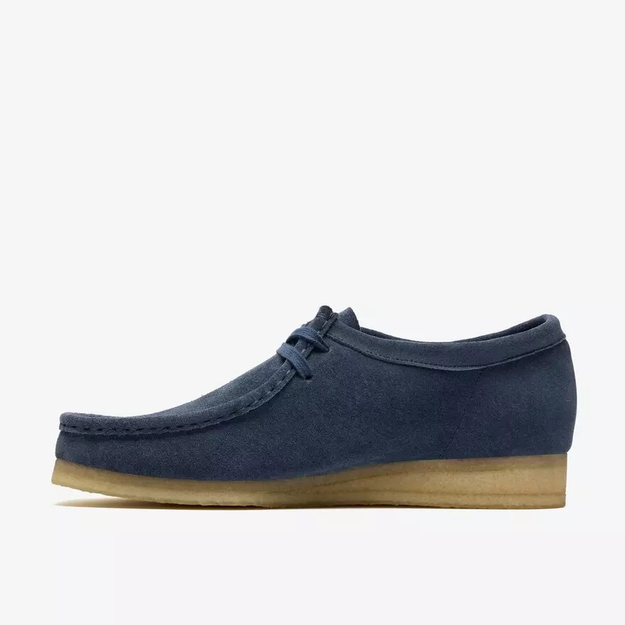 Wallabee para hombre en ante azul denim Wallabee para hombre en ante azul denim
