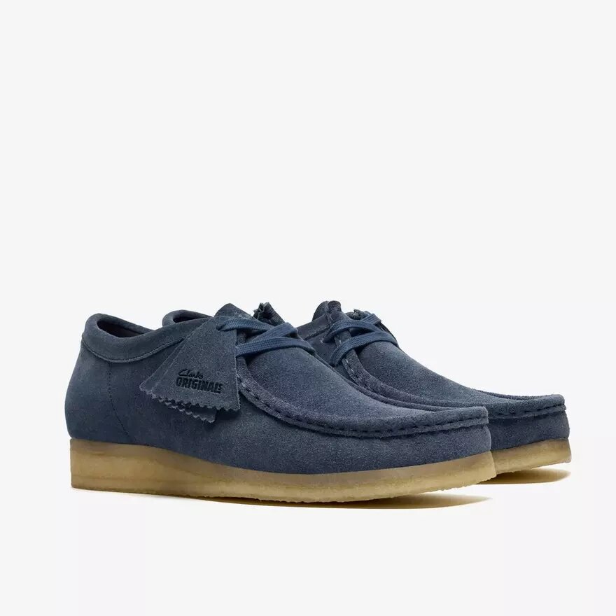 Wallabee para hombre en ante azul denim Wallabee para hombre en ante azul denim