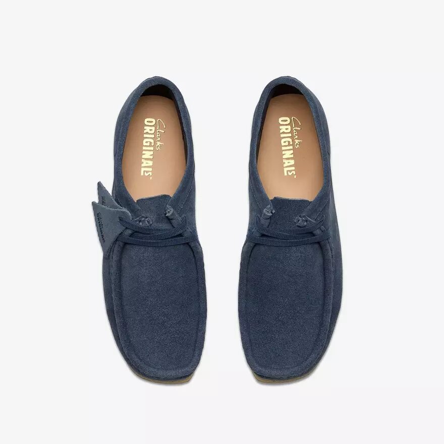 Wallabee para hombre en ante azul denim Wallabee para hombre en ante azul denim