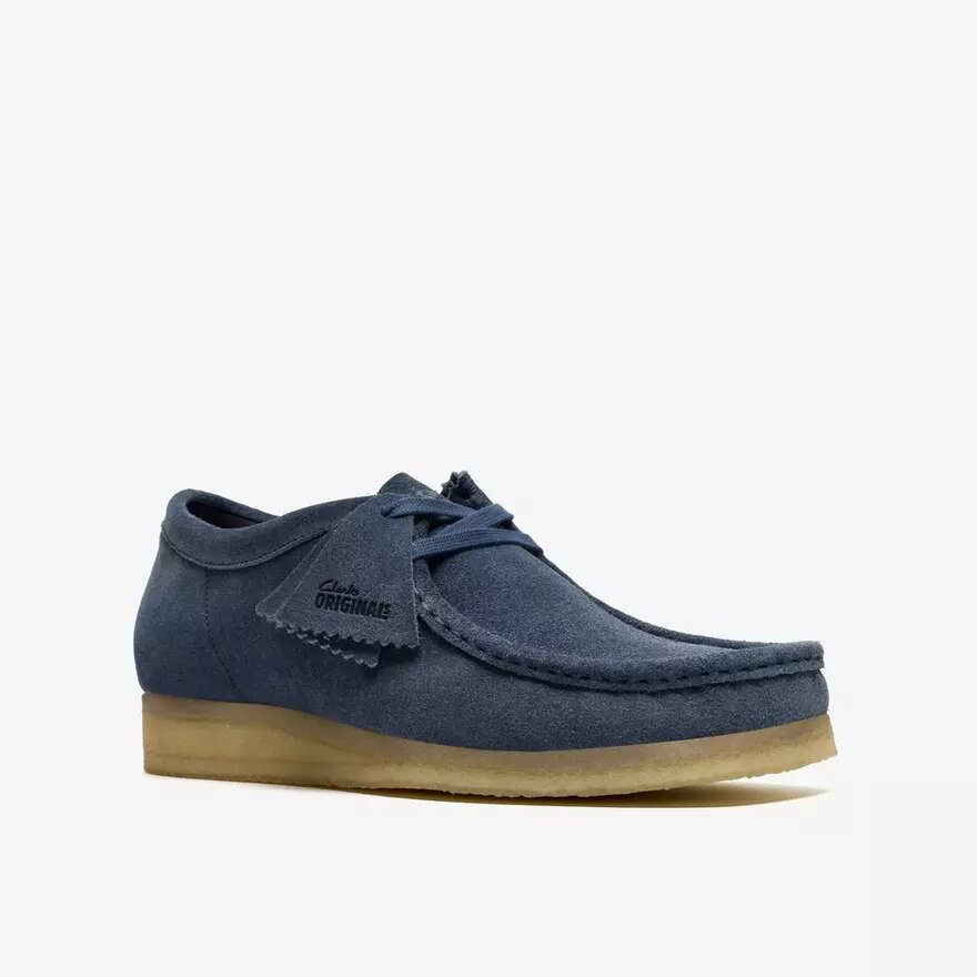 Wallabee para hombre en ante azul denim Wallabee para hombre en ante azul denim