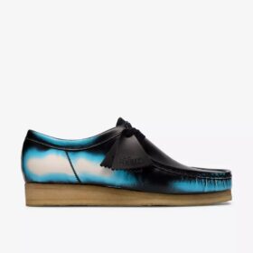 Wallabee para hombre, Wallabees negros con acabado «Brush-Off»