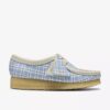 Wallabee para mujer con estampado de cuadros azules Wallabee para mujer con estampado de cuadros azules