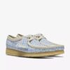 Wallabee para mujer con estampado de cuadros azules Wallabee para mujer con estampado de cuadros azules