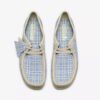 Wallabee para mujer con estampado de cuadros azules Wallabee para mujer con estampado de cuadros azules