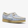 Wallabee para mujer con estampado de cuadros azules Wallabee para mujer con estampado de cuadros azules