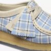 Wallabee para mujer con estampado de cuadros azules Wallabee para mujer con estampado de cuadros azules