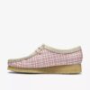 Wallabee para mujer con estampado de cuadros vichy rosa