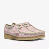 Wallabee para mujer con estampado de cuadros vichy rosa