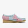 Wallabee para mujer con rayas azul pálido y rosa Wallabee para mujer con rayas azul pálido y rosa