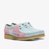 Wallabee para mujer con rayas azul pálido y rosa Wallabee para mujer con rayas azul pálido y rosa