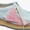 Wallabee para mujer con rayas azul pálido y rosa Wallabee para mujer con rayas azul pálido y rosa