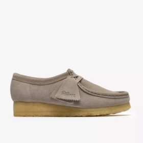 Wallabee para mujer en ante gris pálido