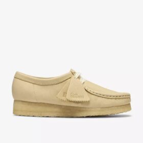 Wallabee para mujer en piel amarillo pálido