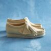 Wallabee para mujer en piel amarillo pálido