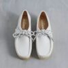 Wallabee para mujer en piel de grano blanco Wallabee para mujer en piel de grano blanco