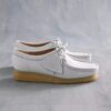 Wallabee para mujer en piel de grano blanco Wallabee para mujer en piel de grano blanco