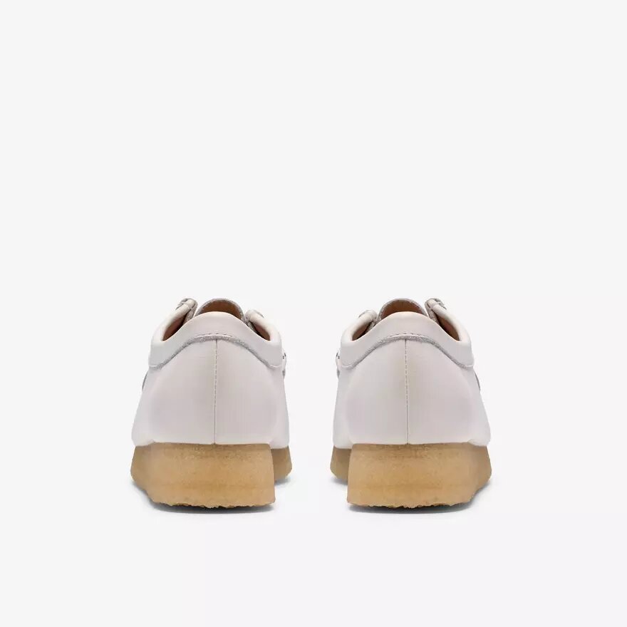 Wallabee para mujer en piel de grano blanco Wallabee para mujer en piel de grano blanco