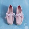 Wallabee para mujer en piel rosa bebé