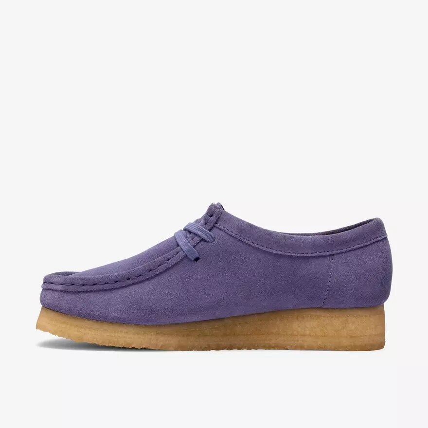 Wallabee para mujer: Wallabees morados con detalles llamativos Wallabee para mujer: Wallabees morados con detalles llamativos