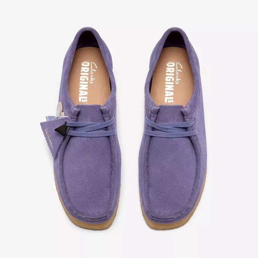 Wallabee para mujer: Wallabees morados con detalles llamativos Wallabee para mujer: Wallabees morados con detalles llamativos
