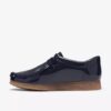 Wallabee para niños mayores, charol azul marino Wallabee para niños mayores, charol azul marino