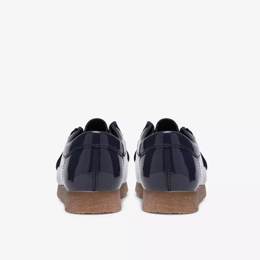 Wallabee para niños mayores, charol azul marino Wallabee para niños mayores, charol azul marino