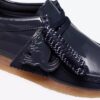 Wallabee para niños mayores, charol azul marino Wallabee para niños mayores, charol azul marino