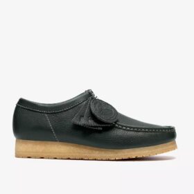 Wallabee Rb para hombre: Wallabees de piel verde oscuro
