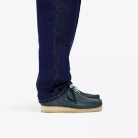 Wallabee Rb para hombre: Wallabees de piel verde oscuro
