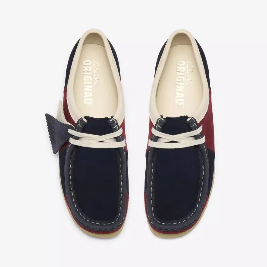Wallabees de mujer con rayas azul marino Wallabees de mujer con rayas azul marino