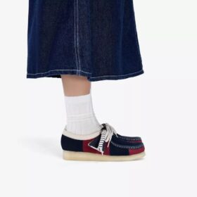Wallabees de mujer con rayas azul marino Wallabees de mujer con rayas azul marino
