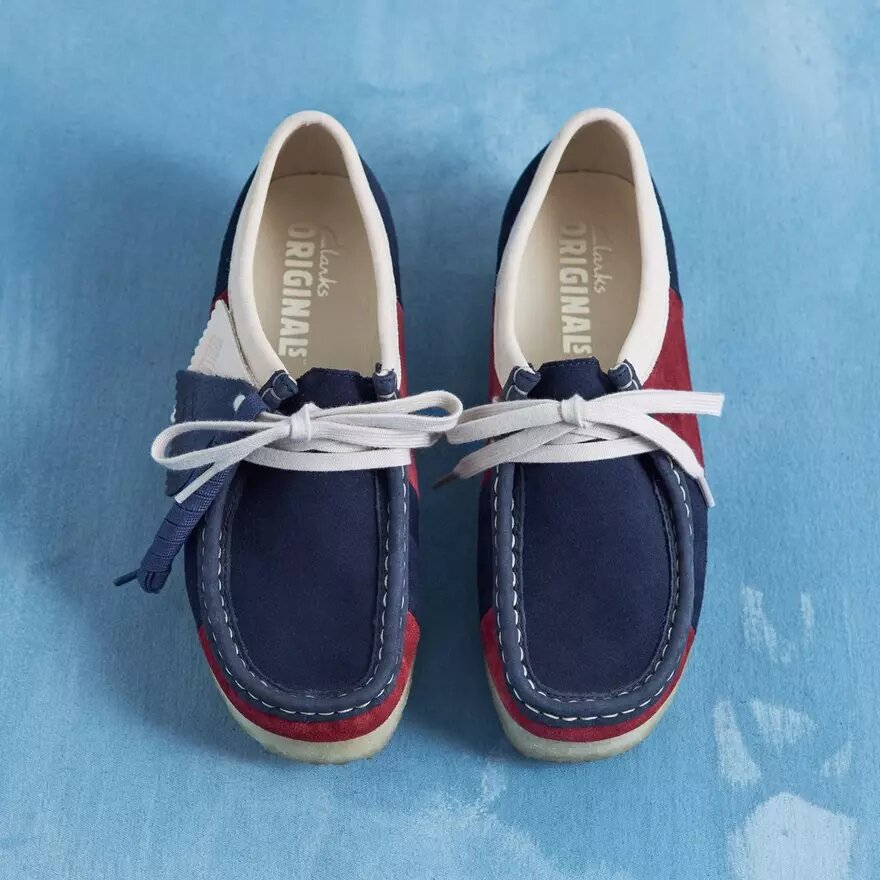 Wallabees de mujer con rayas azul marino Wallabees de mujer con rayas azul marino