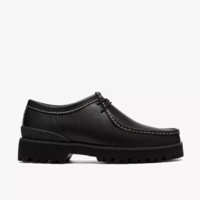 Wallabees Walla Yukoner de cuero negro para hombre