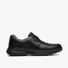 Zapatilla de cordones Craftwell para hombre en piel negra | clarks