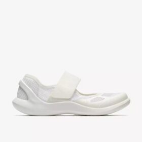 Zapatillas blancas con correa Solevana para mujer