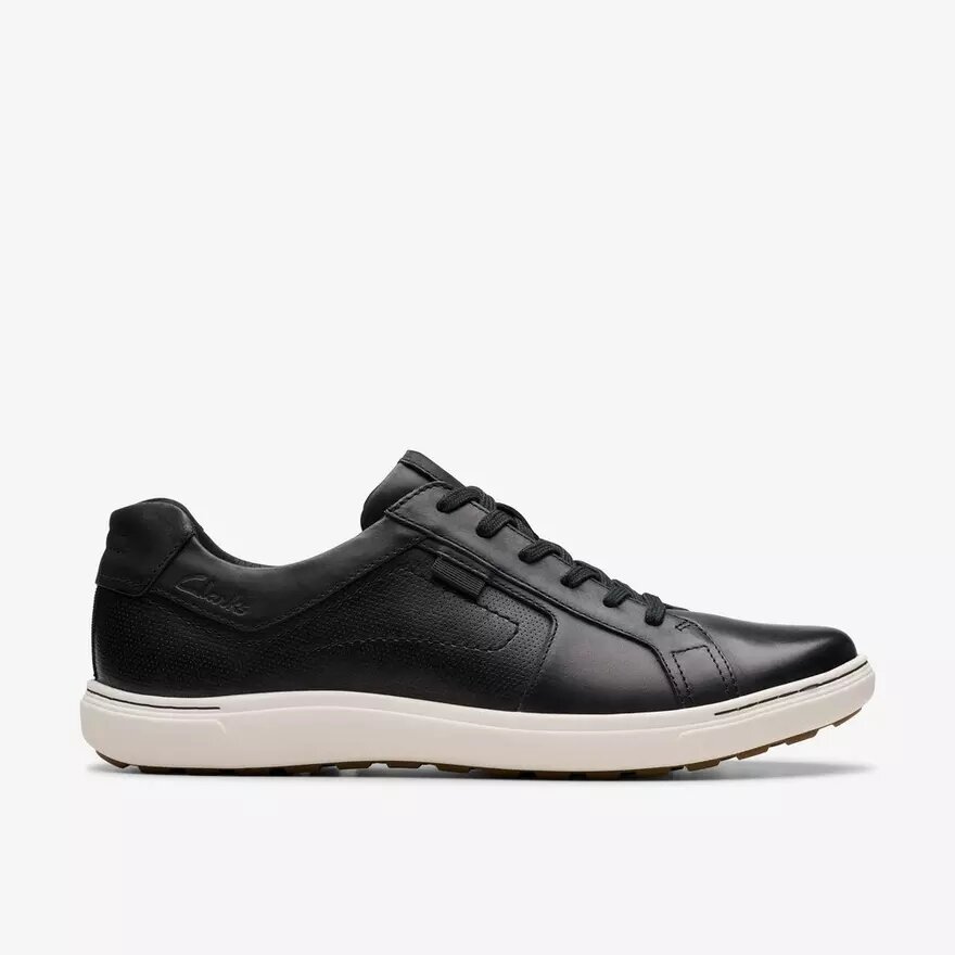 Zapatillas con cordones Mapstone de cuero negro para hombre Zapatillas con cordones Mapstone de cuero negro para hombre