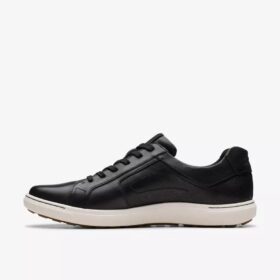 Zapatillas con cordones Mapstone de cuero negro para hombre