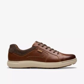 Zapatillas con cordones Mapstone de piel color tostado para hombre