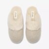 Zapatillas de casa de punto Stockinette para mujer en color caqui